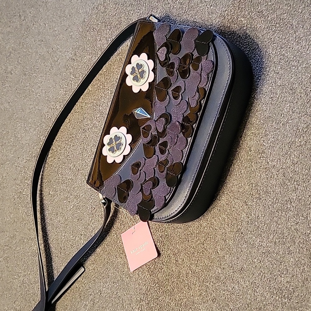 Kate Spade med. flap shoulder/crossbody bag Zibbi nightcap, blue owl - Picture 13 of 13